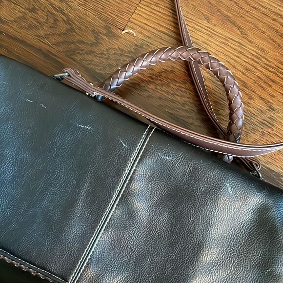 Black & brown Capezio work/school/laptop bag with detachable straps - Picture 8 of 11